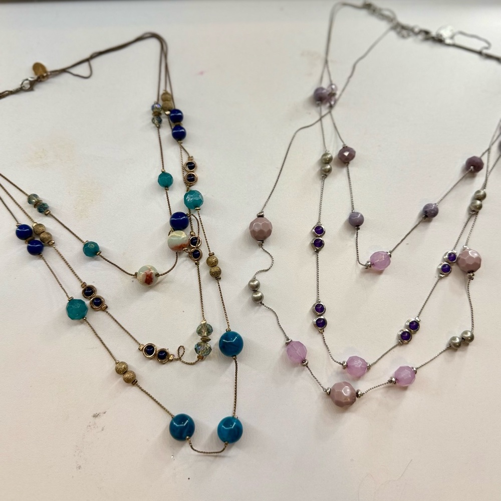 Multi-Color Beaded Necklace Set